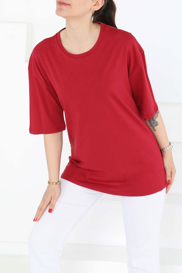 Oversize Kısa Kollu T-Şhirt - 27118