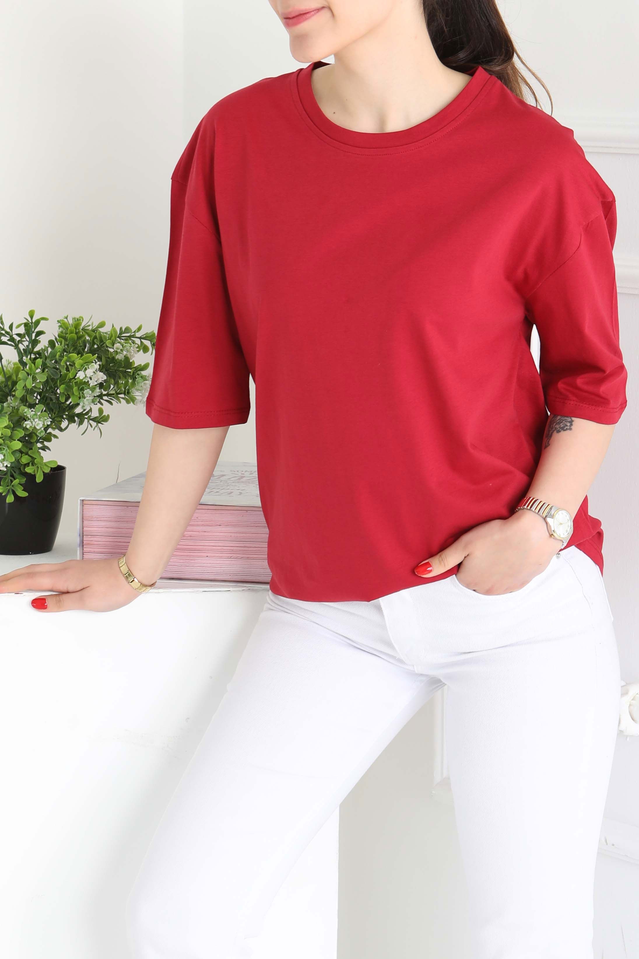 Oversize Kısa Kollu T-Şhirt - 27118