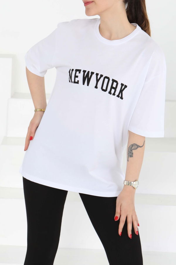 NEW YORK Baskılı Kısa Kollu T-Şhirt - 27125