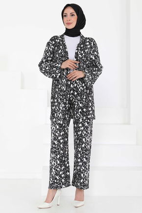 Desenli Kimono Takım - 27132