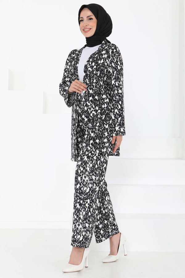 Desenli Kimono Takım - 27132