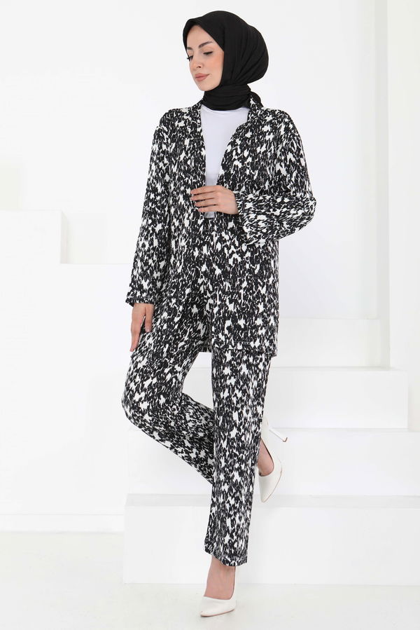 Desenli Kimono Takım - 27132