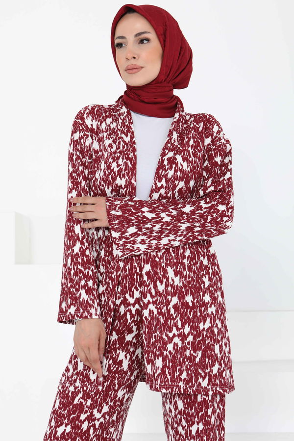 Desenli Kimono Takım - 27132