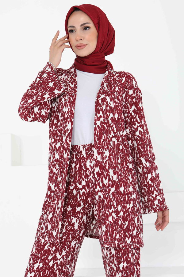 Desenli Kimono Takım - 27132