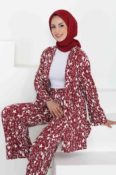 Desenli Kimono Takım - 27132