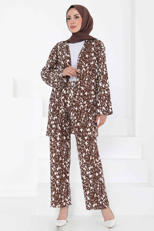 Desenli Kimono Takım - 27132