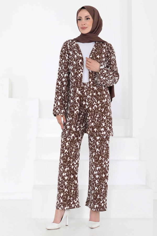 Desenli Kimono Takım - 27132
