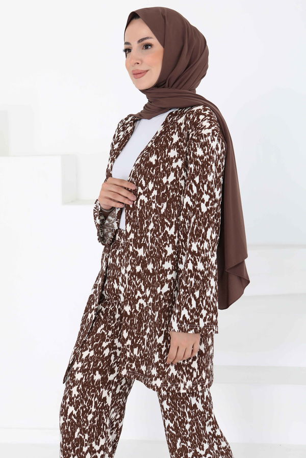 Desenli Kimono Takım - 27132