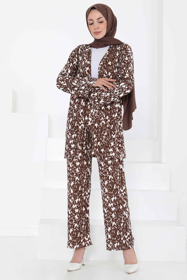 Desenli Kimono Takım - 27132