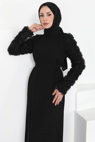 Kolu Güllü Elbise - 27185