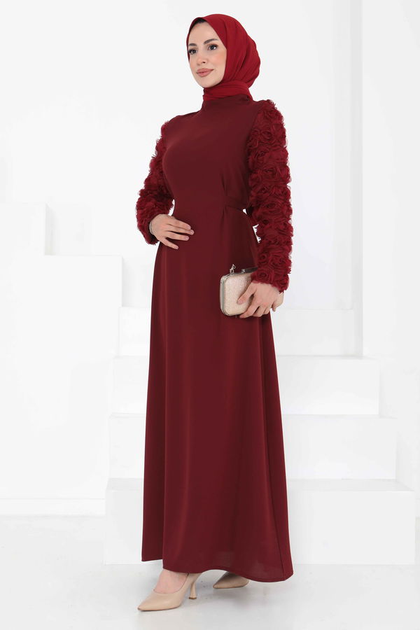 Kolu Güllü Elbise - 27185