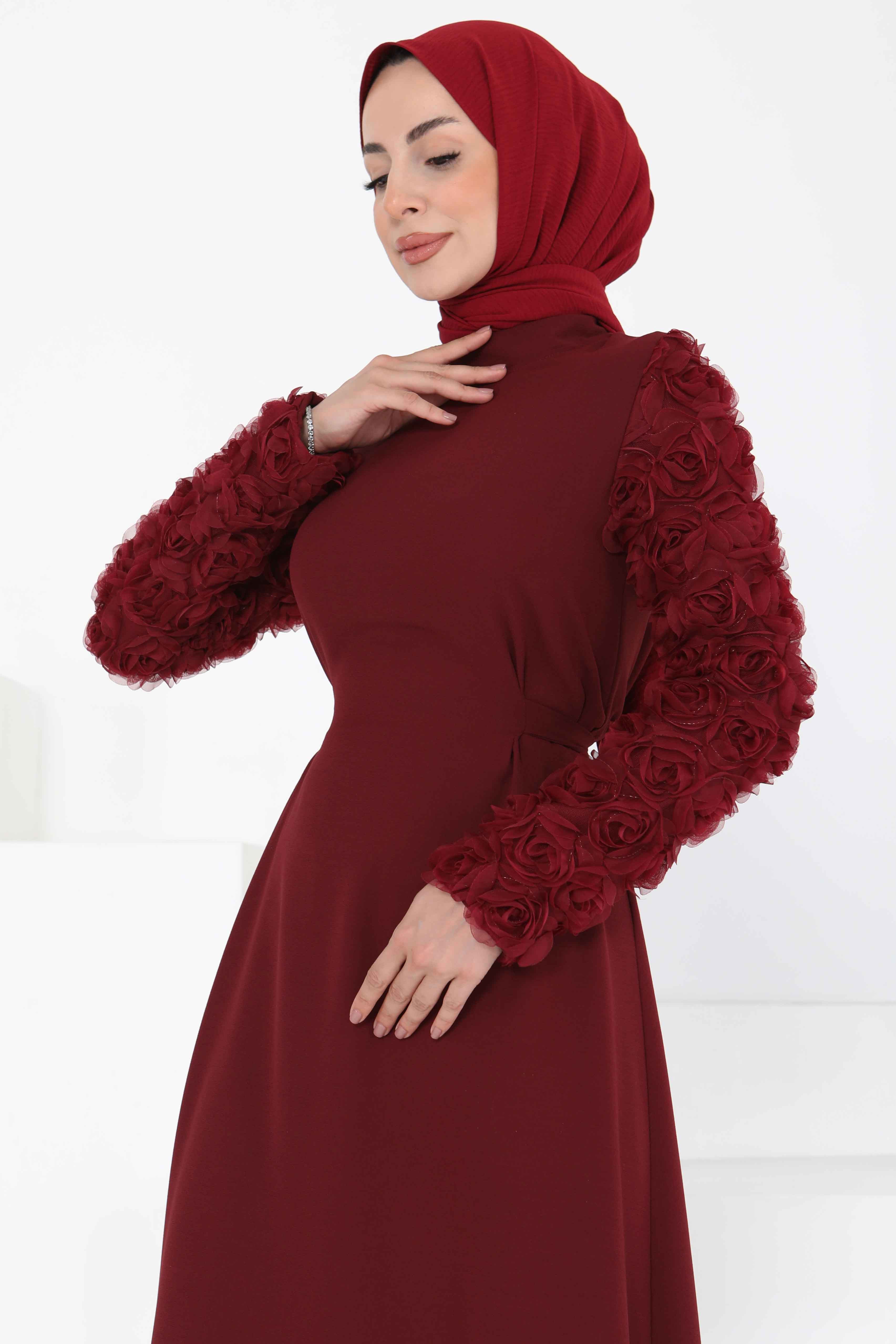 Kolu Güllü Elbise - 27185