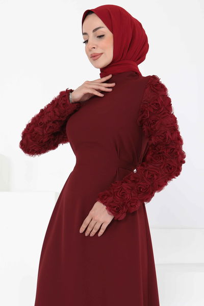 Kolu Güllü Elbise - 27185