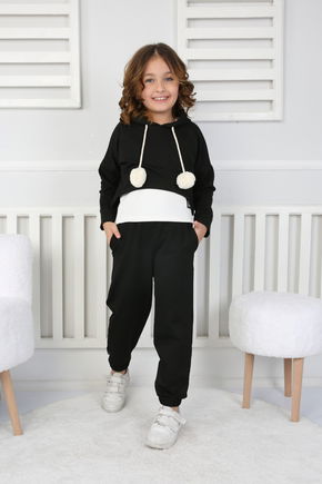 Kız Çocuk Siyah 3 lü Kız Çocuk Takım - 26721