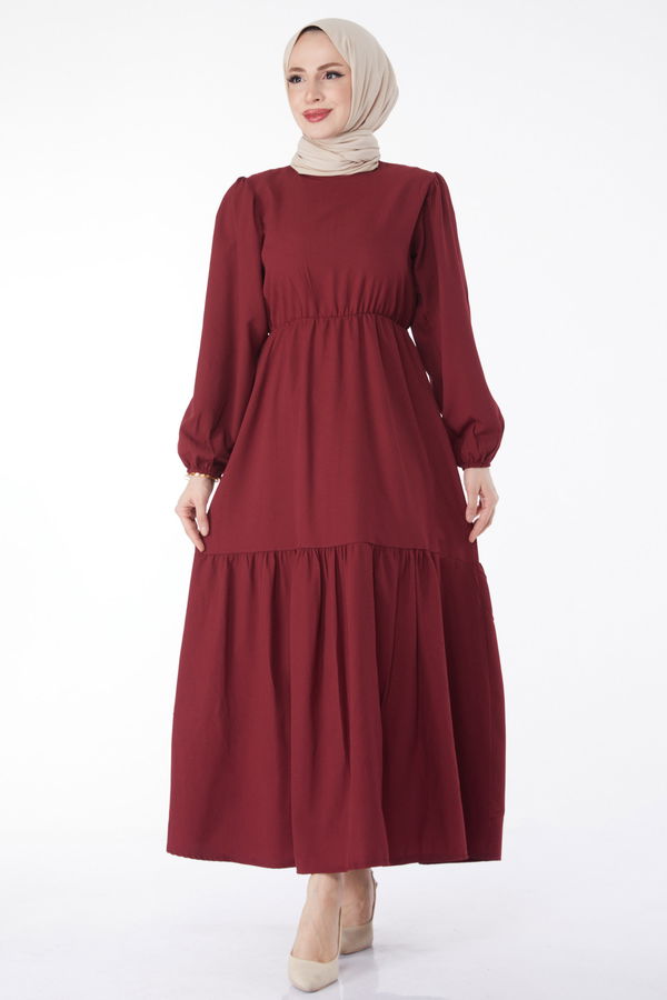 Beli Bağcıklı Elbise - 27303