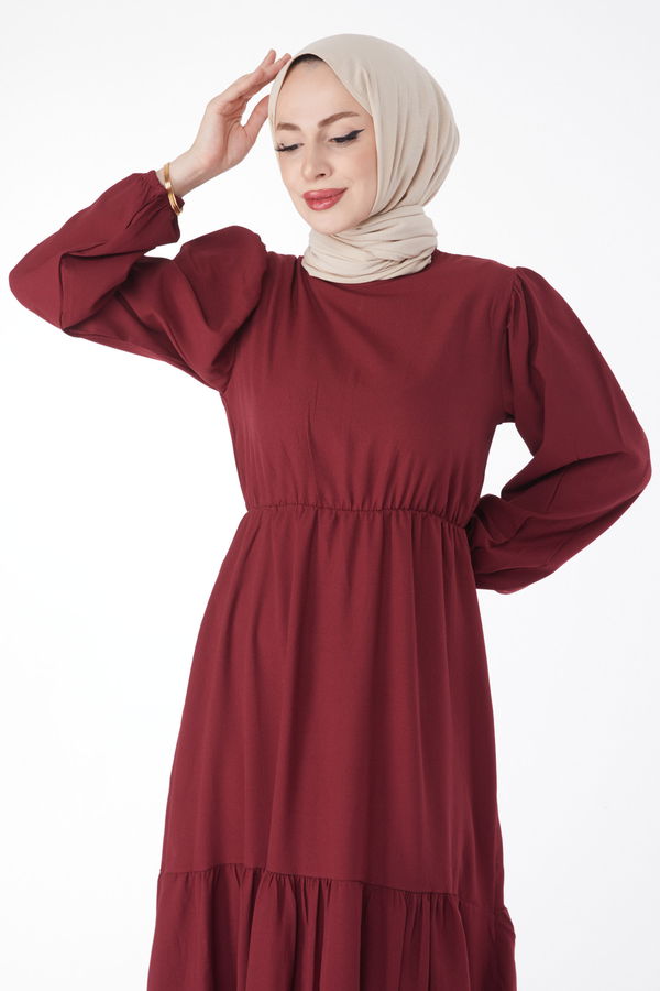 Beli Bağcıklı Elbise - 27303