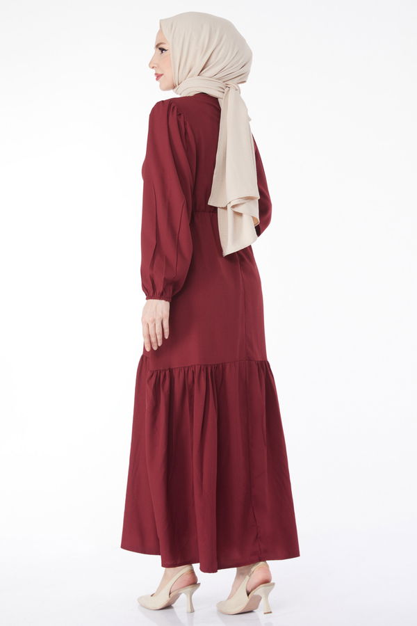 Beli Bağcıklı Elbise - 27303