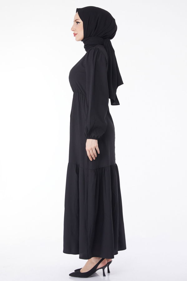 Beli Bağcıklı Elbise - 27303