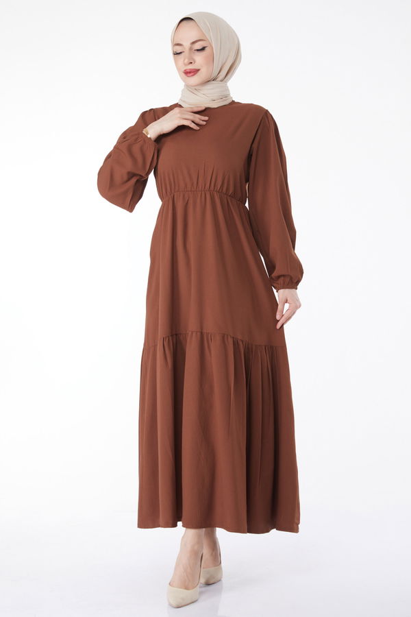 Beli Bağcıklı Elbise - 27303