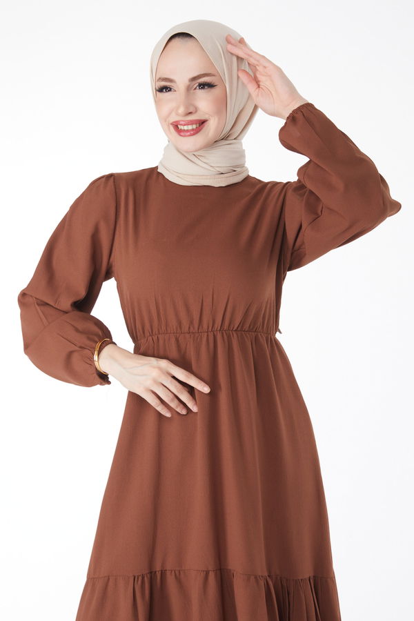 Beli Bağcıklı Elbise - 27303
