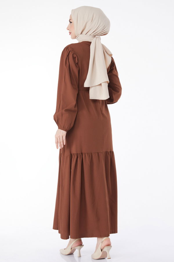 Beli Bağcıklı Elbise - 27303