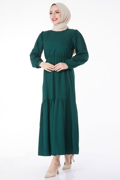 Beli Bağcıklı Elbise - 27303
