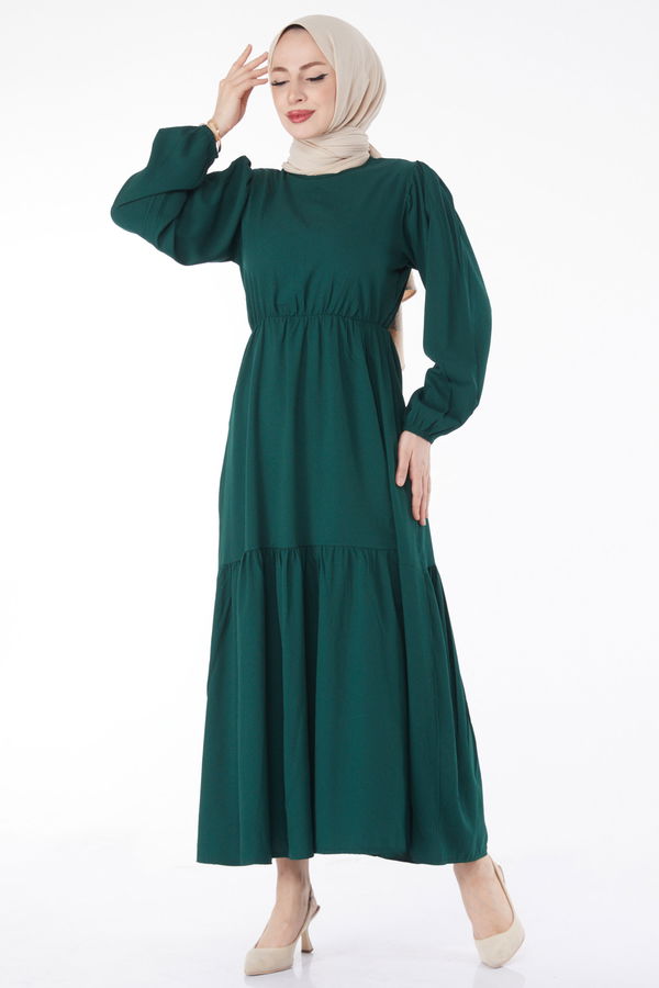 Beli Bağcıklı Elbise - 27303