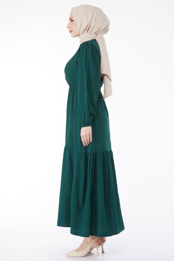 Beli Bağcıklı Elbise - 27303