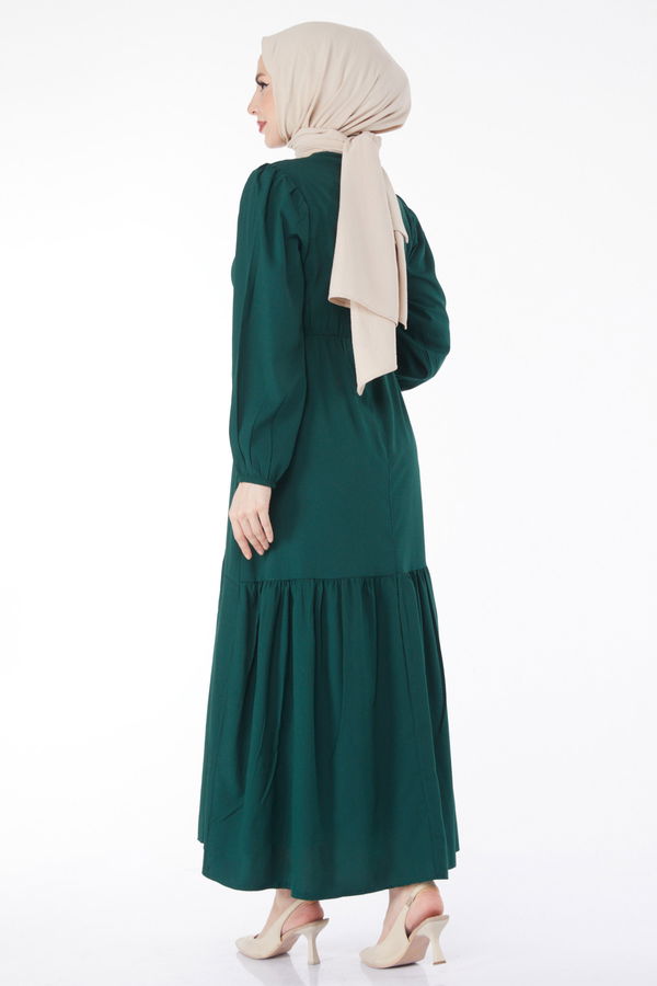 Beli Bağcıklı Elbise - 27303