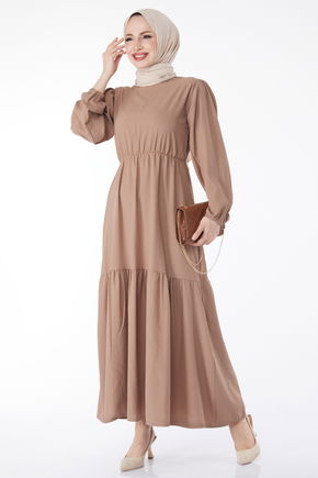 Beli Bağcıklı Elbise - 27303