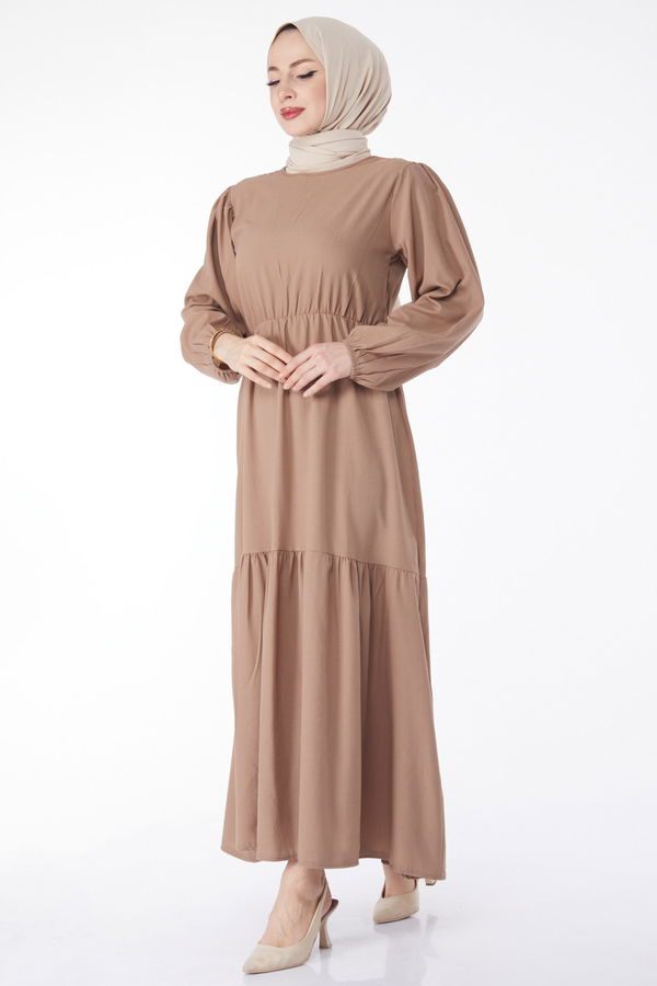 Beli Bağcıklı Elbise - 27303