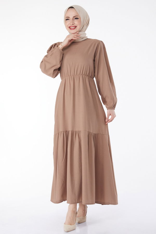 Beli Bağcıklı Elbise - 27303