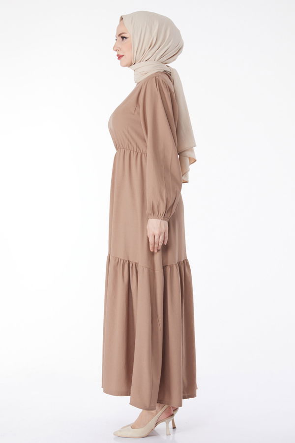 Beli Bağcıklı Elbise - 27303