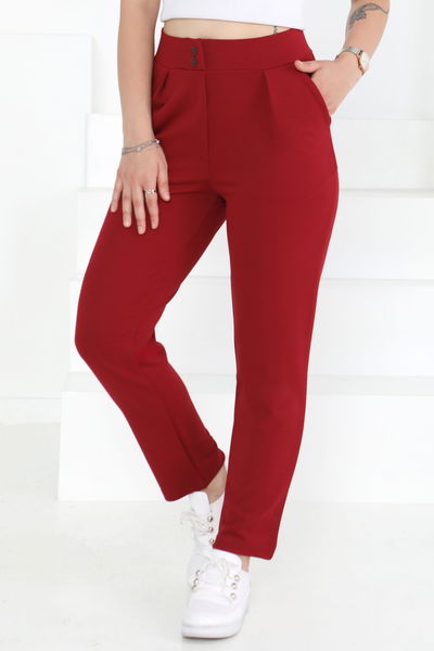 Çift Düğmeli Spor Pantolon - 27352