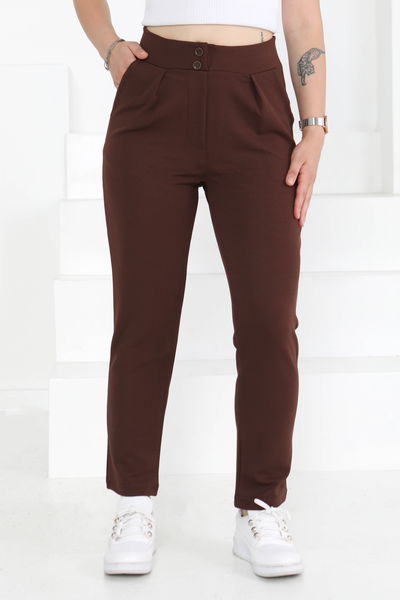 Çift Düğmeli Spor Pantolon - 27352