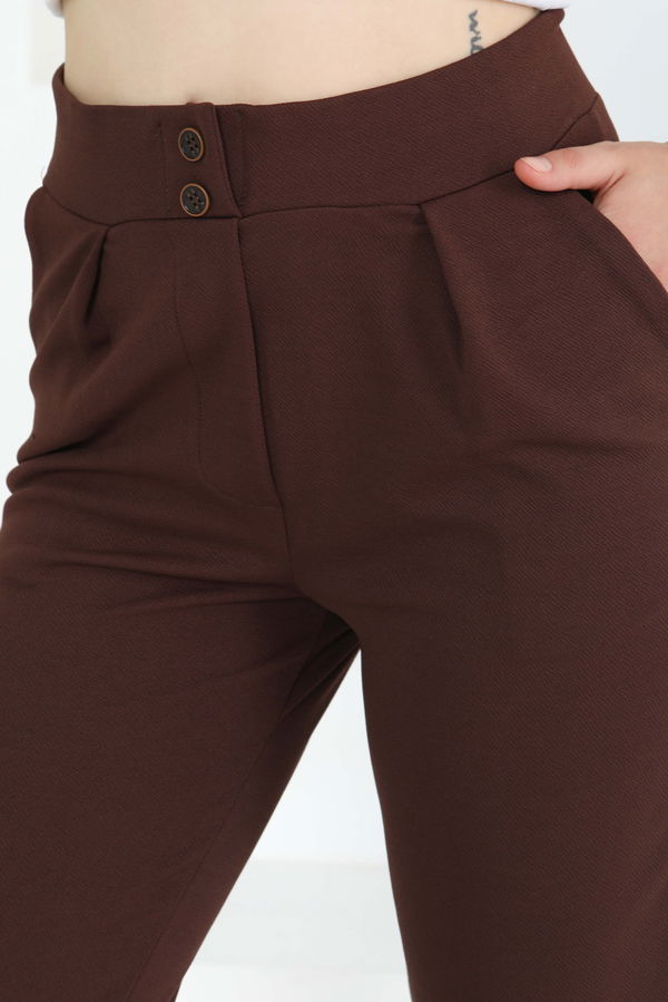 Çift Düğmeli Spor Pantolon - 27352