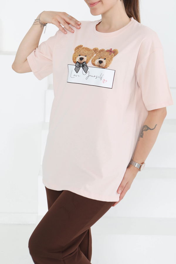 Baskılı Kısa Kollu T-Şhirt - 27348