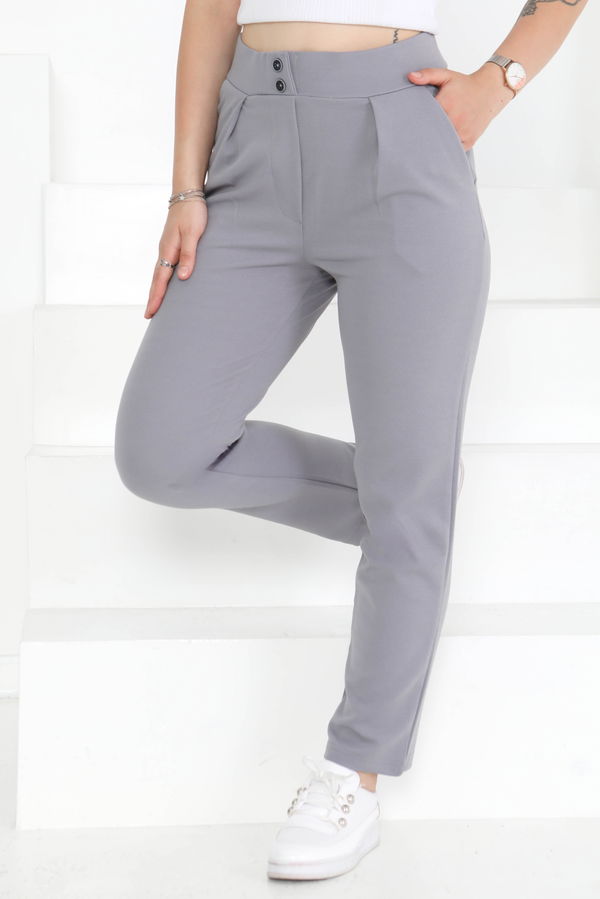 Çift Düğmeli Spor Pantolon - 27352