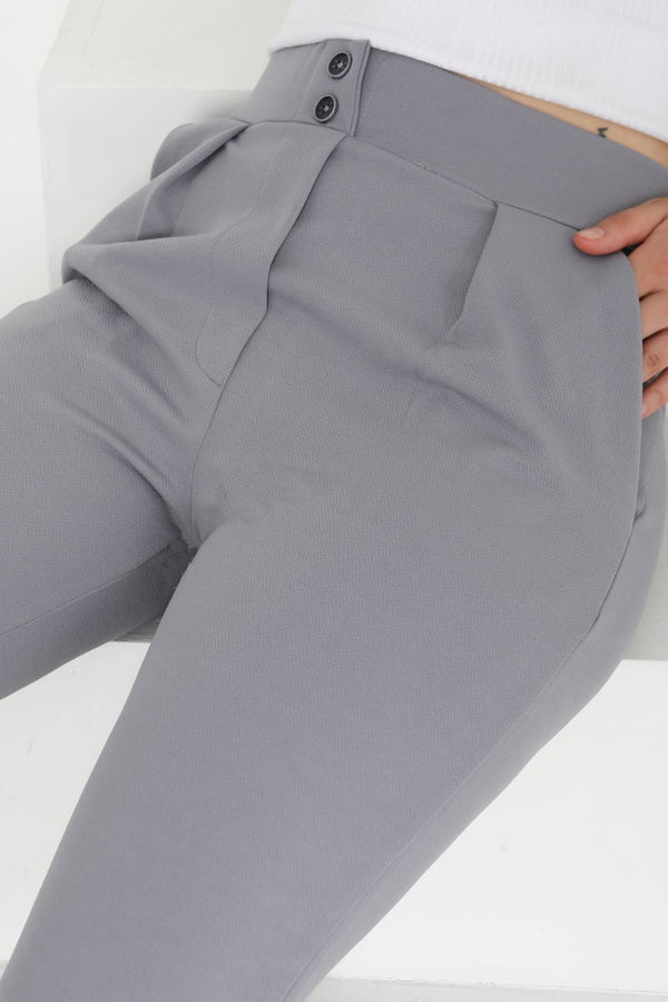 Çift Düğmeli Spor Pantolon - 27352