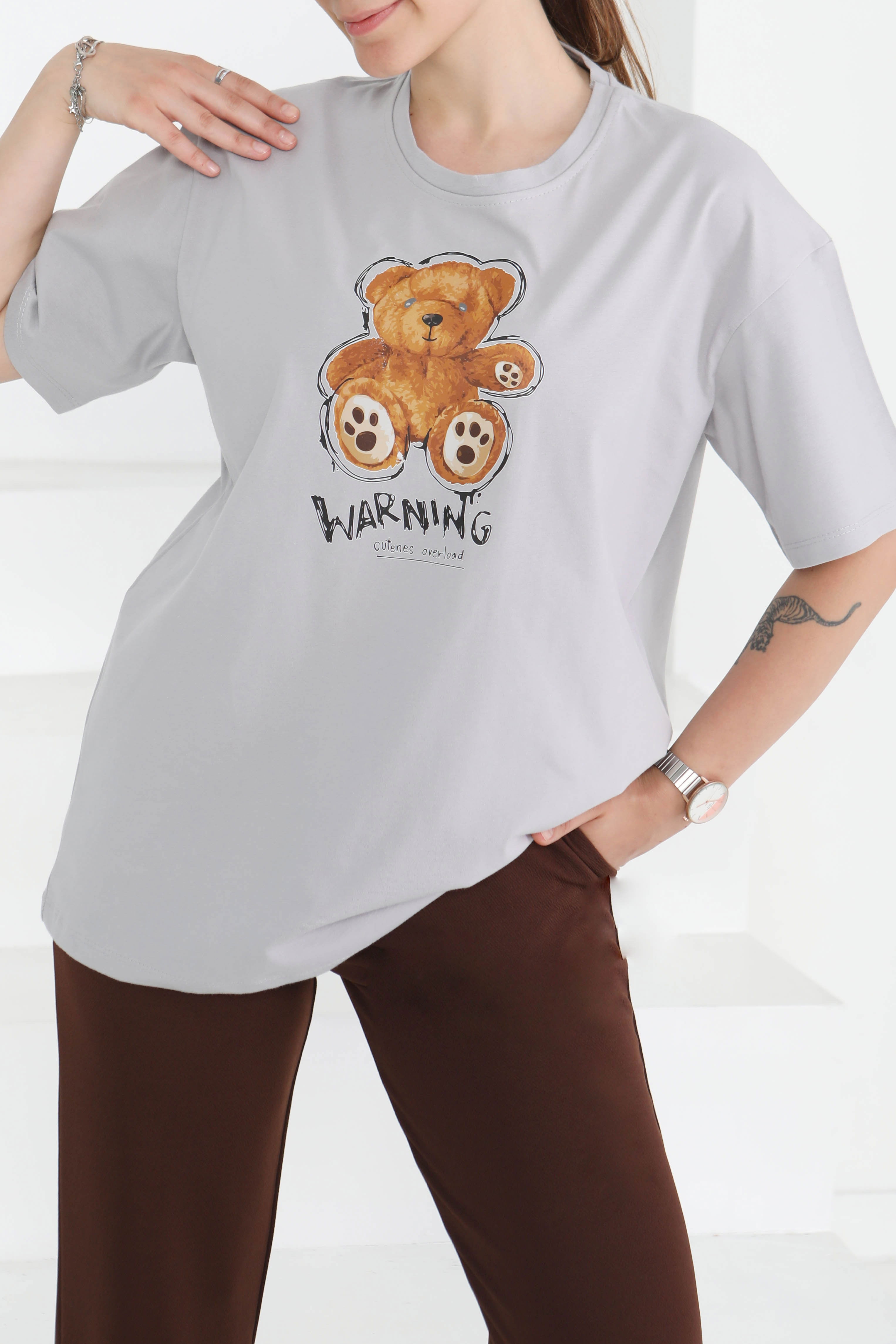 Baskılı Kısa Kollu T-Şhirt - 27350