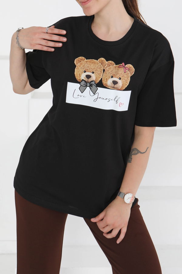 Baskılı Kısa Kollu T-Şhirt - 27348