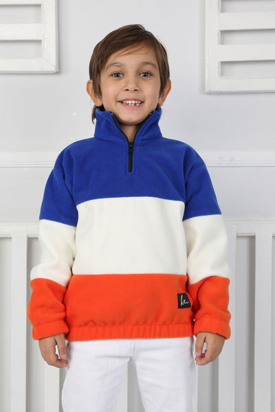 Erkek Çocuk Mavi Renkli Çocuk Polar Sweat - 26724