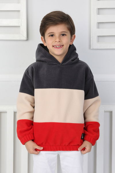 Erkek Çocuk Antrasit Renkli Çocuk Polar Sweat - 26725