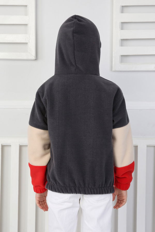 Erkek Çocuk Antrasit Renkli Çocuk Polar Sweat - 26725