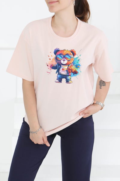 Baskılı Kısa Kollu T-Şhirt - 27349