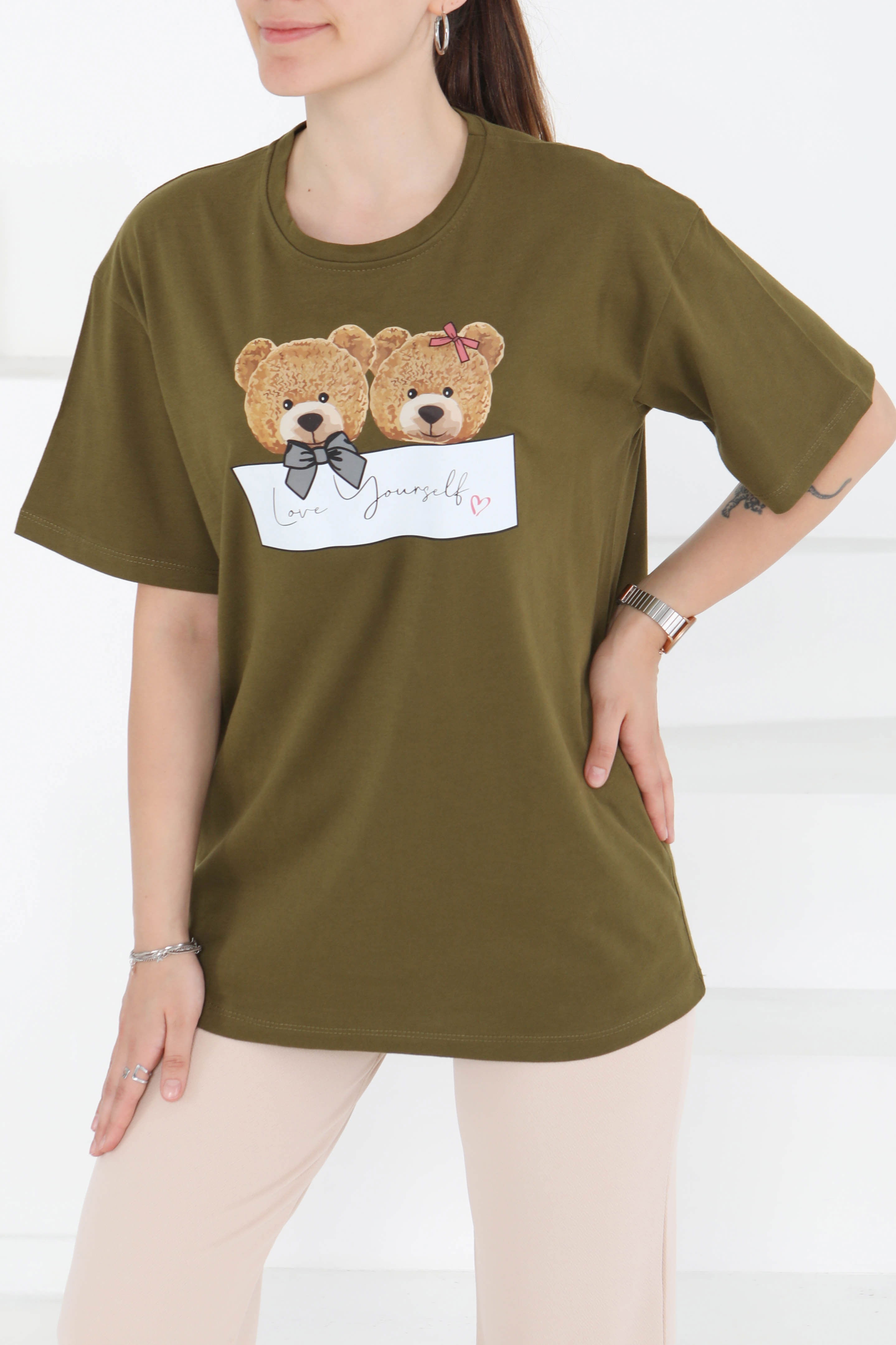 Baskılı Kısa Kollu T-Shirt - 27348