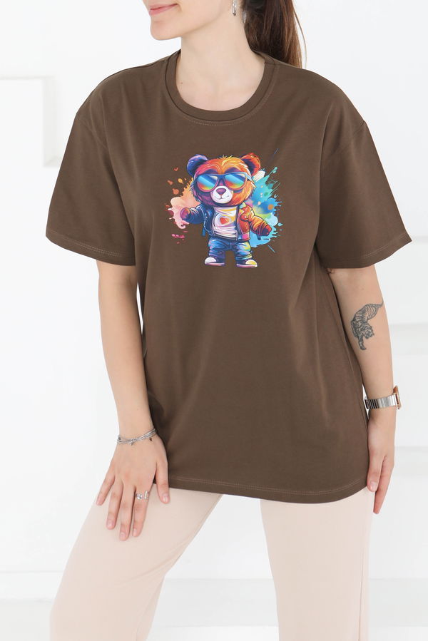 Baskılı Kısa Kollu T-Shirt - 27349