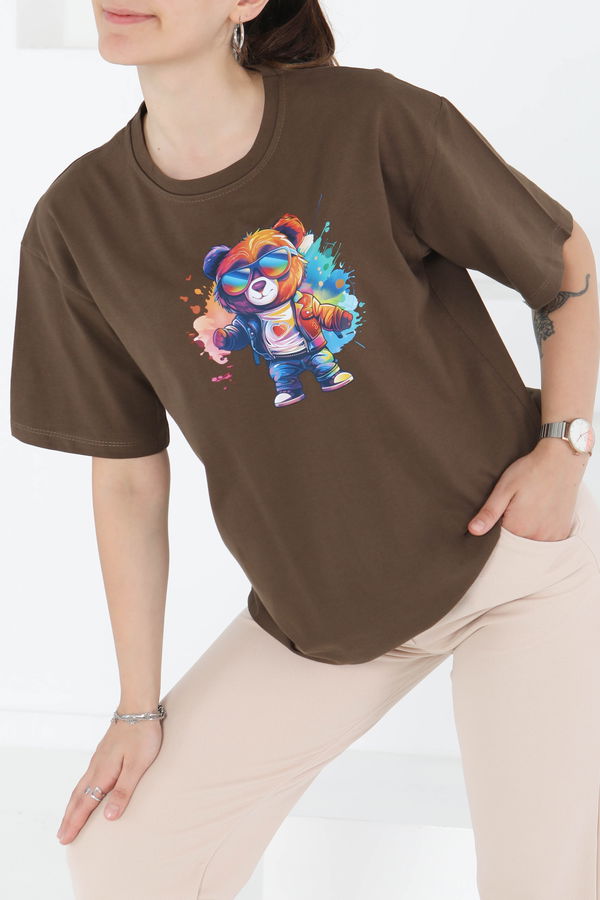 Baskılı Kısa Kollu T-Shirt - 27349