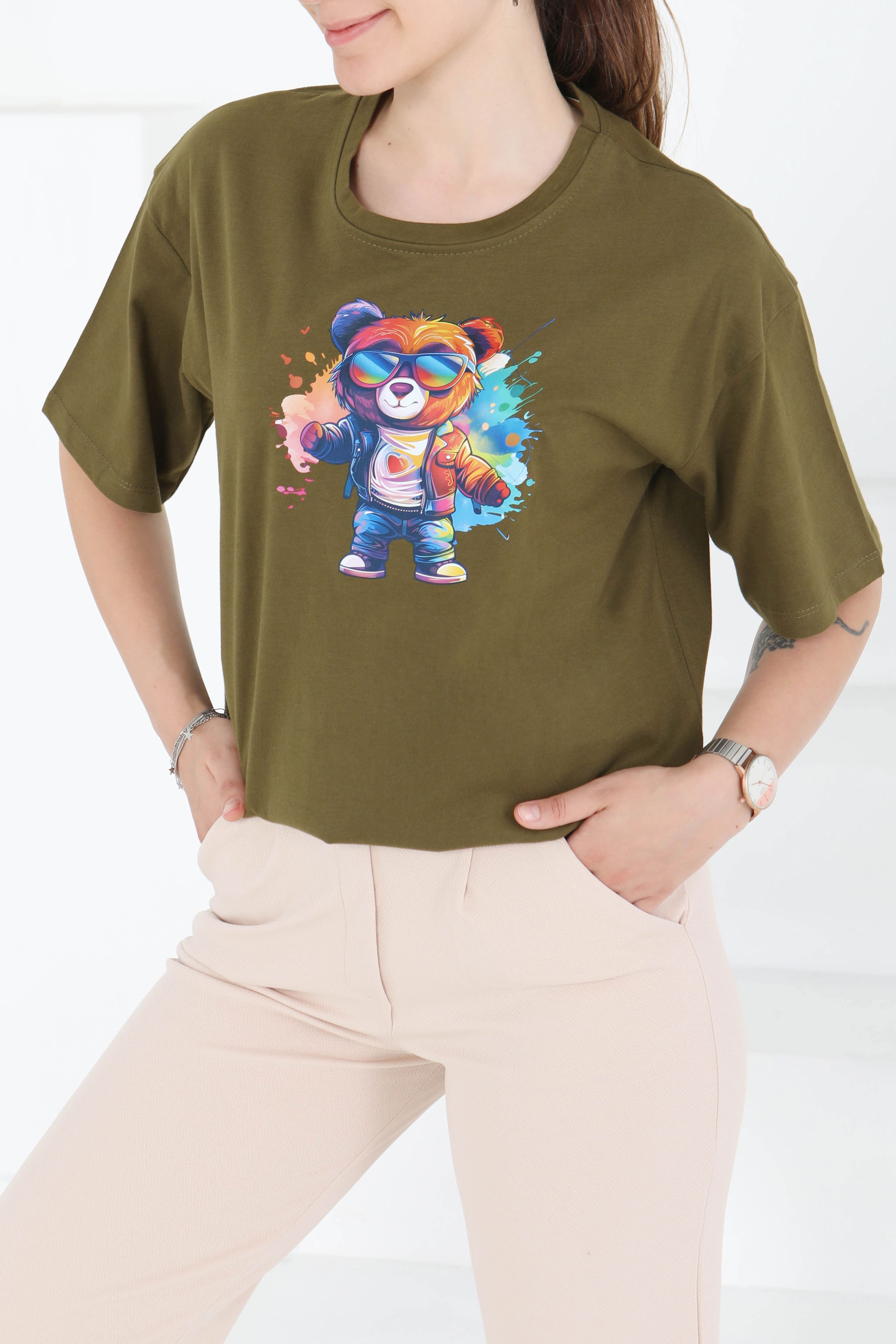 Baskılı Kısa Kollu T-Shirt - 27349