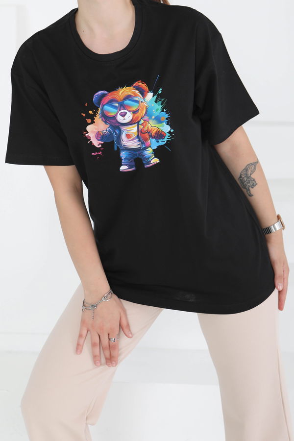 Baskılı Kısa Kollu T-Shirt - 27349